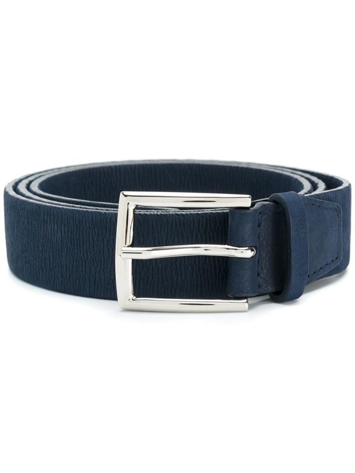 Orciani Textured Buckle Belt - Black