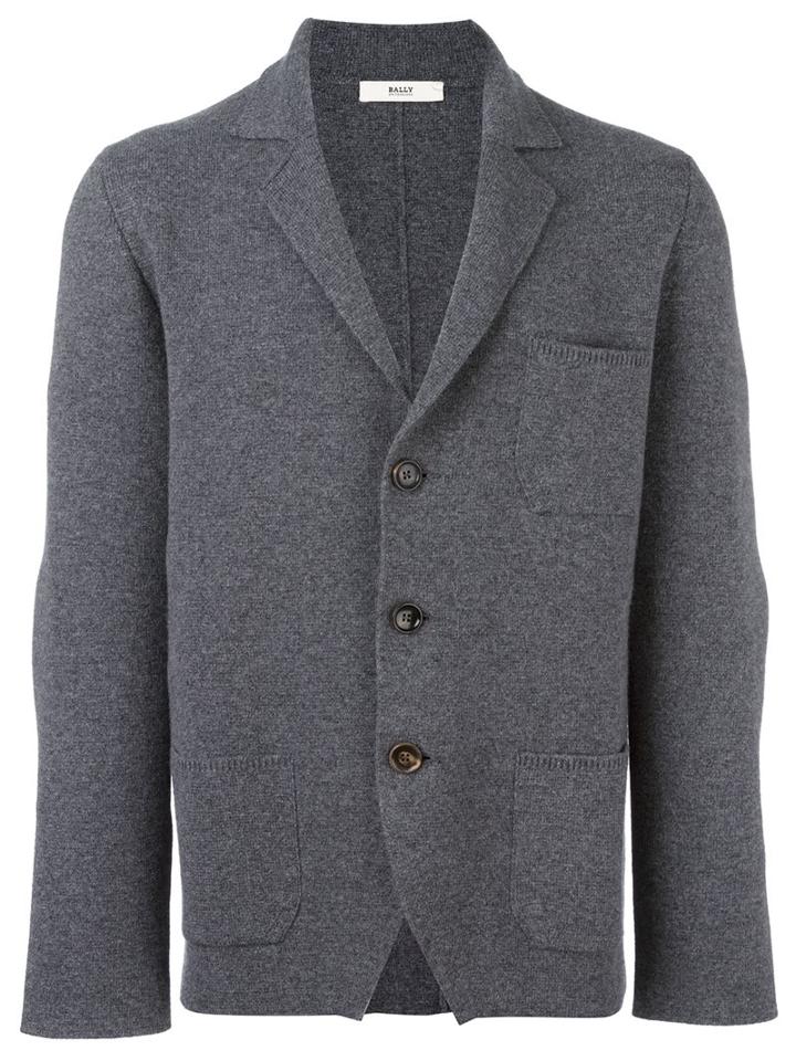 Bally Knitted Blazer, Men's, Size: 48, Grey, Cashmere/wool