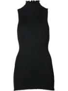 Proenza Schouler Ribbed Tank Top, Women's, Size: Medium, Black, Silk/polyamide/viscose