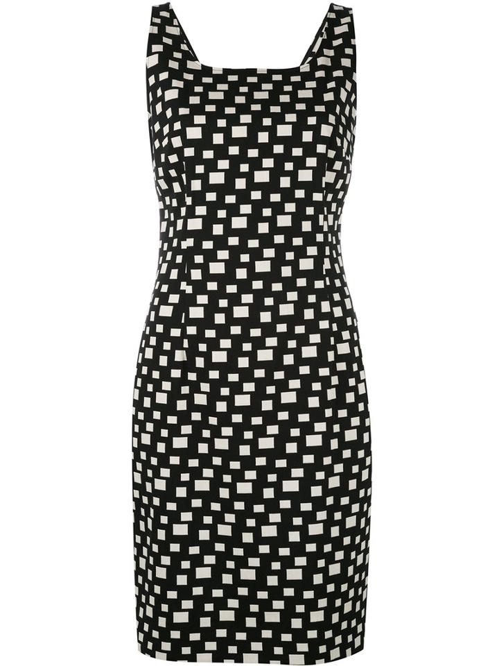 D.exterior - Geometric Dress - Women - Cotton/polyamide/polyester/acetate - M, Black, Cotton/polyamide/polyester/acetate