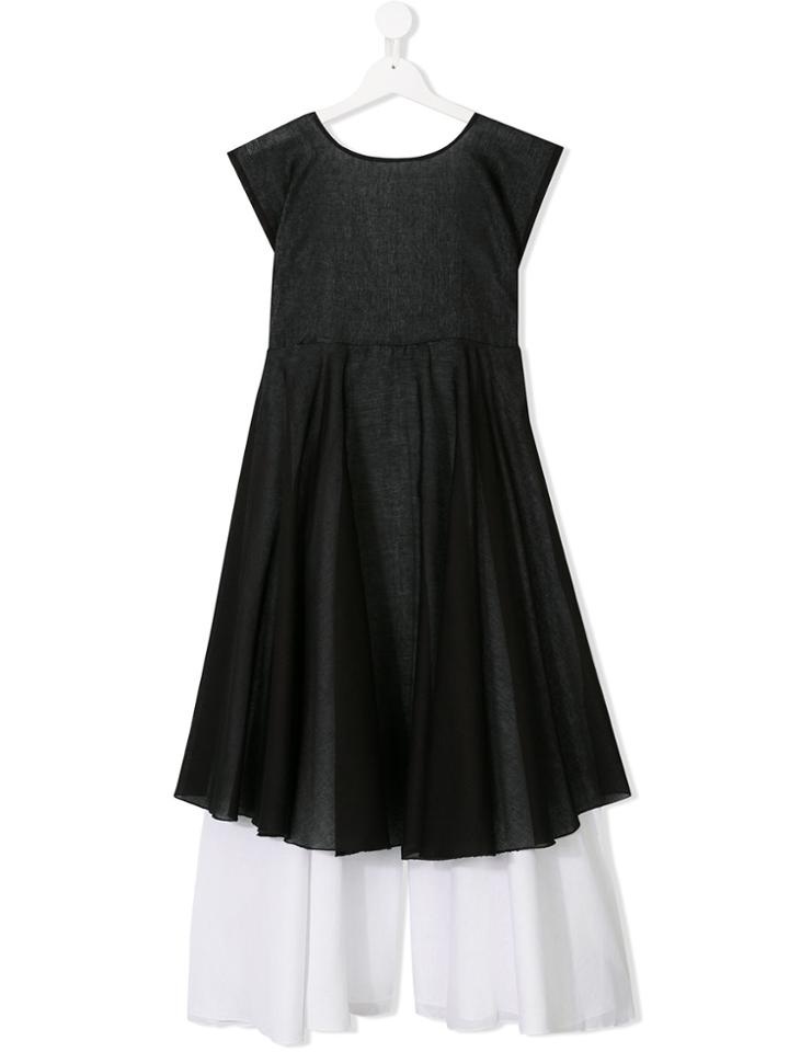 Orimusi V-back Flared Dress - Black