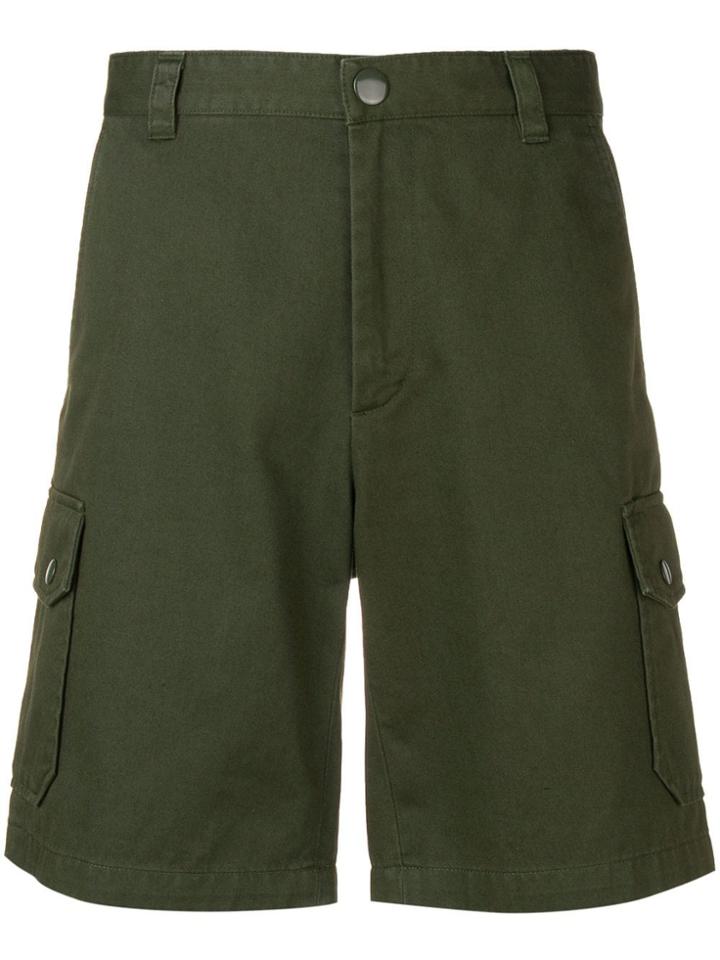 A.p.c. Multiple Pocket Shorts - Green