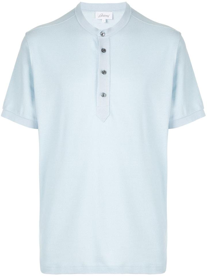 Brioni Blue Polo Top