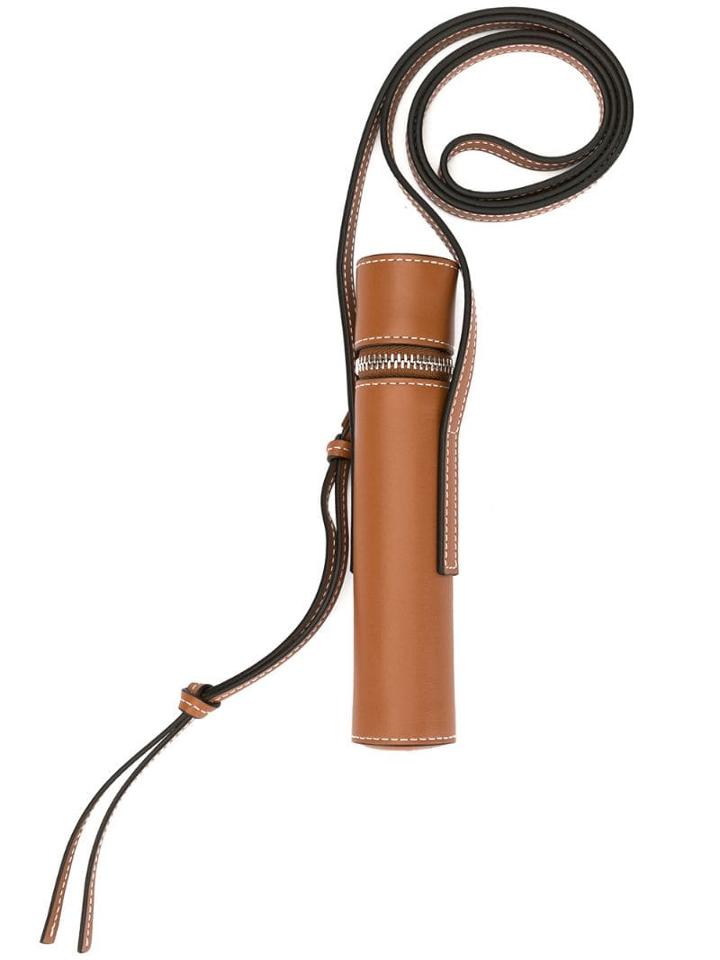 Loewe Micro Zipped Shoulder Bag - Brown