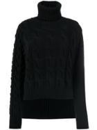 Mm6 Maison Margiela Turtle Neck Knit Sweater - Black