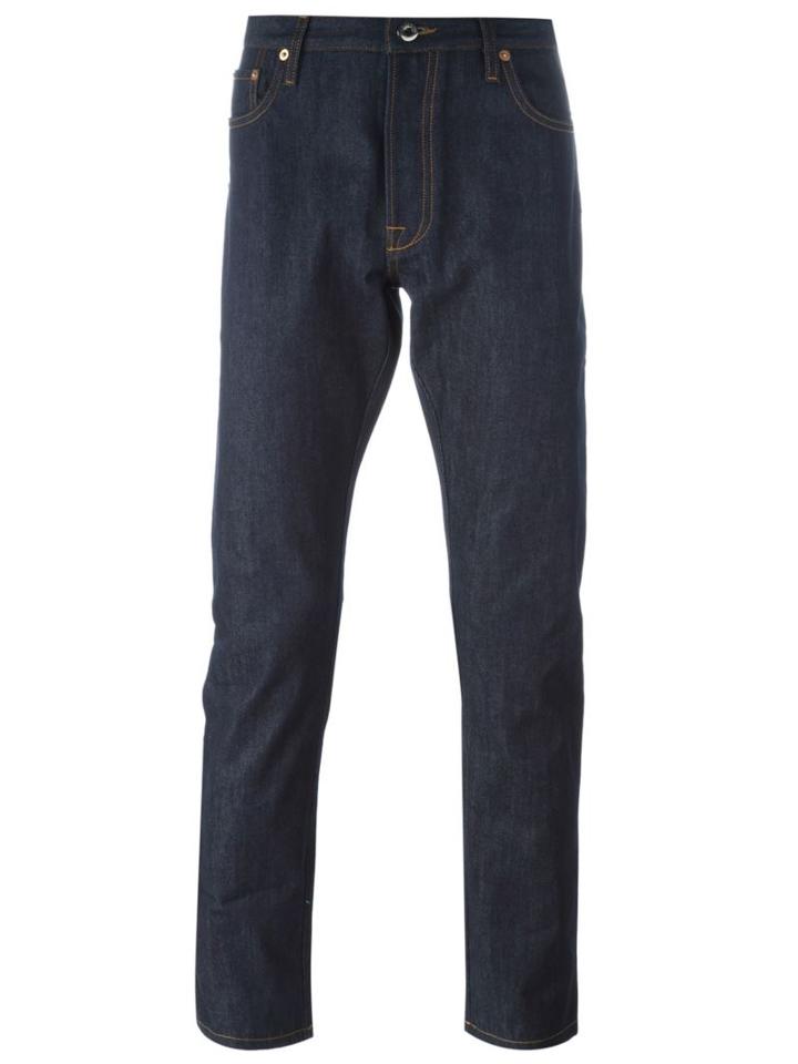 Valentino 'rockstud' Straight Leg Jeans, Men's, Size: 31, Blue, Cotton/spandex/elastane