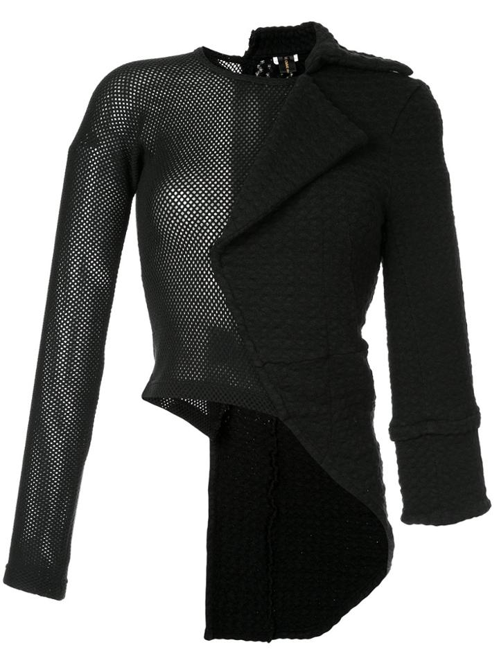Comme Des Garçons Vintage Mesh Panel Half Jacket - Black