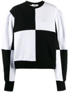 Msgm Checked Knitted Jumper - Black