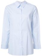 Mm6 Maison Margiela - Micro Stripes Shirt - Women - Cotton - 38, Blue, Cotton