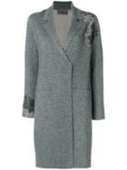 D.exterior Single Breasted Coat - Grey