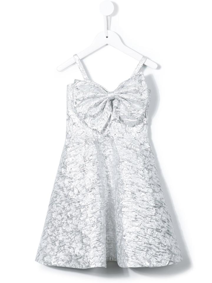 Little Bambah - Slanted Bow Dress - Kids - Cotton/polyester/metallized Polyester - 3 Yrs, Grey