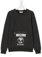 Moschino Kids Logo Printed Sweatshirt - Grey