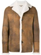 Desa 1972 Shearling Single-breasted Coat - Brown