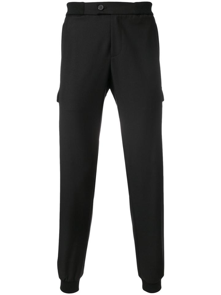 Les Hommes Urban Zip Detail Track Pants - Black
