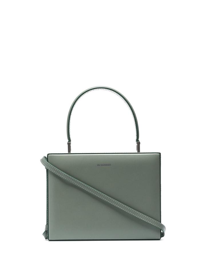 Jil Sander Case Small Crossbody Box Bag - Green