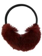 Yves Salomon Fur-lined Ear Muffs - Red
