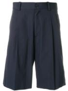 Stella Mccartney Oversized High Waisted Shorts - Blue