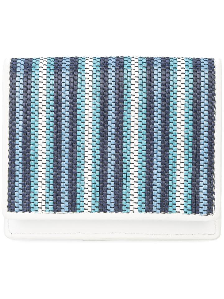 Dvf Diane Von Furstenberg Woven Stripe Card Holder - Blue