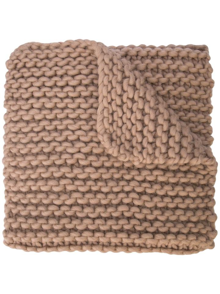 I Love Mr Mittens Billie Wool Scarf - Brown