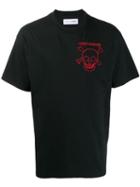 Riccardo Comi Skull Embroidered T-shirt - Black