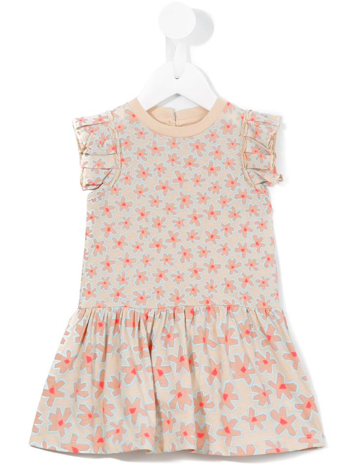 Stella Mccartney Kids - Floral Print Dress - Kids - Cotton - 18 Mth, Nude/neutrals