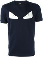 Fendi Bag Bugs T-shirt, Men's, Size: 44, Blue, Cotton/lamb Skin