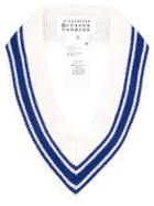 Maison Margiela Ribbed V-neck Collar - White