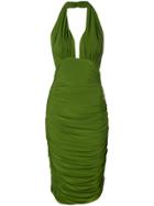 Norma Kamali Midi Halter Dress - Green