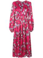 Carolina Herrera Floral Print Long Dress - Pink