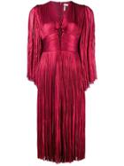 Maria Lucia Hohan Pleated Midi Dress - Red