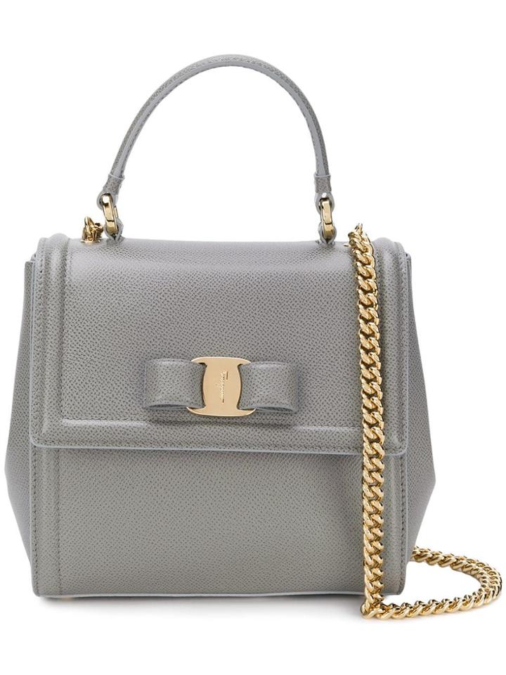 Salvatore Ferragamo Carrie Top Handle Bag - Grey