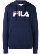 Fila Axel Logo Print Hoodie - Blue