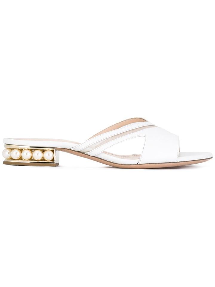 Nicholas Kirkwood 18mm Casati Mule Sandals - White