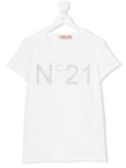 No21 Kids - Branded T-shirt - Kids - Cotton/spandex/elastane - 14 Yrs, Girl's, White