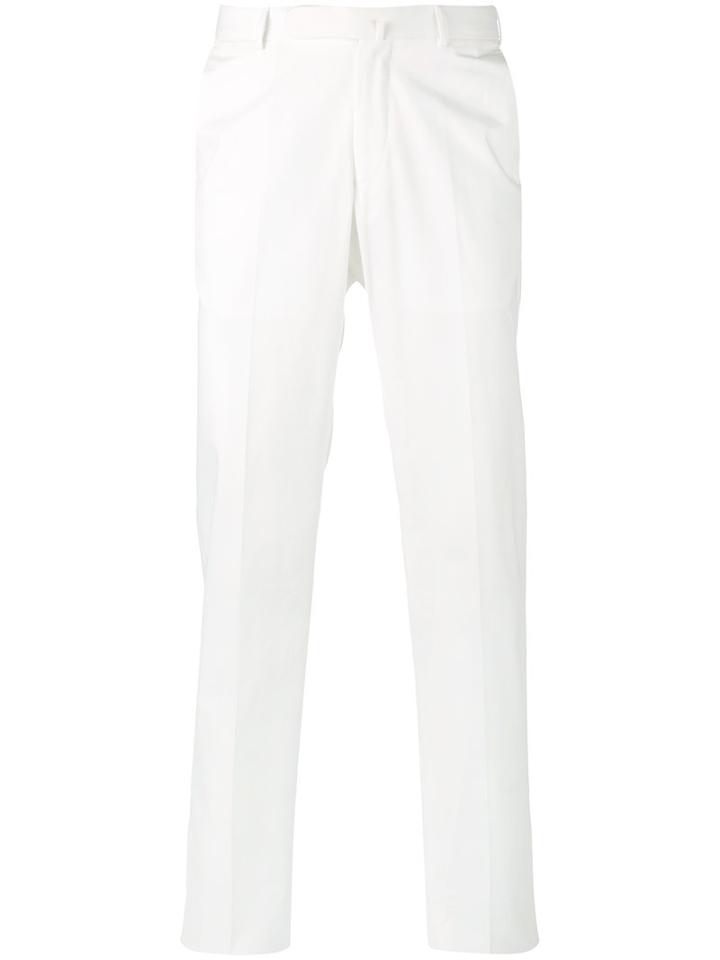 Ermenegildo Zegna - Straight Leg Trousers - Men - Cotton - 56, White, Cotton
