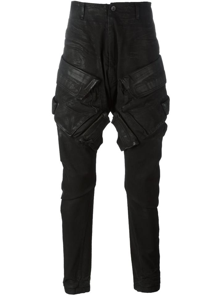 Julius Multi-pocket Trousers, Men's, Size: 2, Black, Cotton/polyester/polyurethane