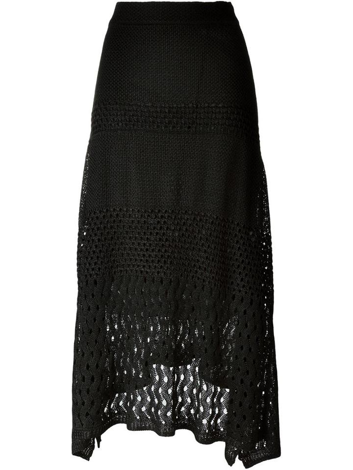 Proenza Schouler Asymmetric Crochet Skirt