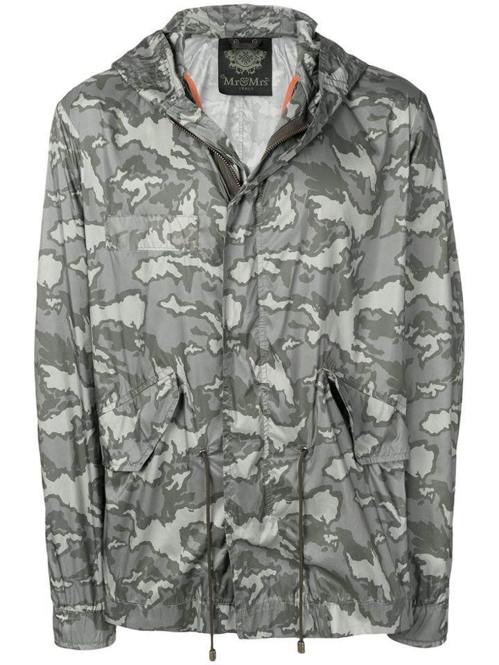 Mr & Mrs Italy Camouflage Print Raincoat - Green