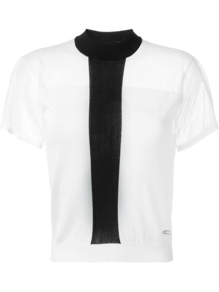 Vionnet Contrast Detail Fine Knit Top