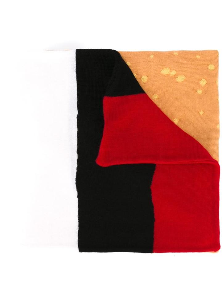 Moschino Colour Block Knit Scarf