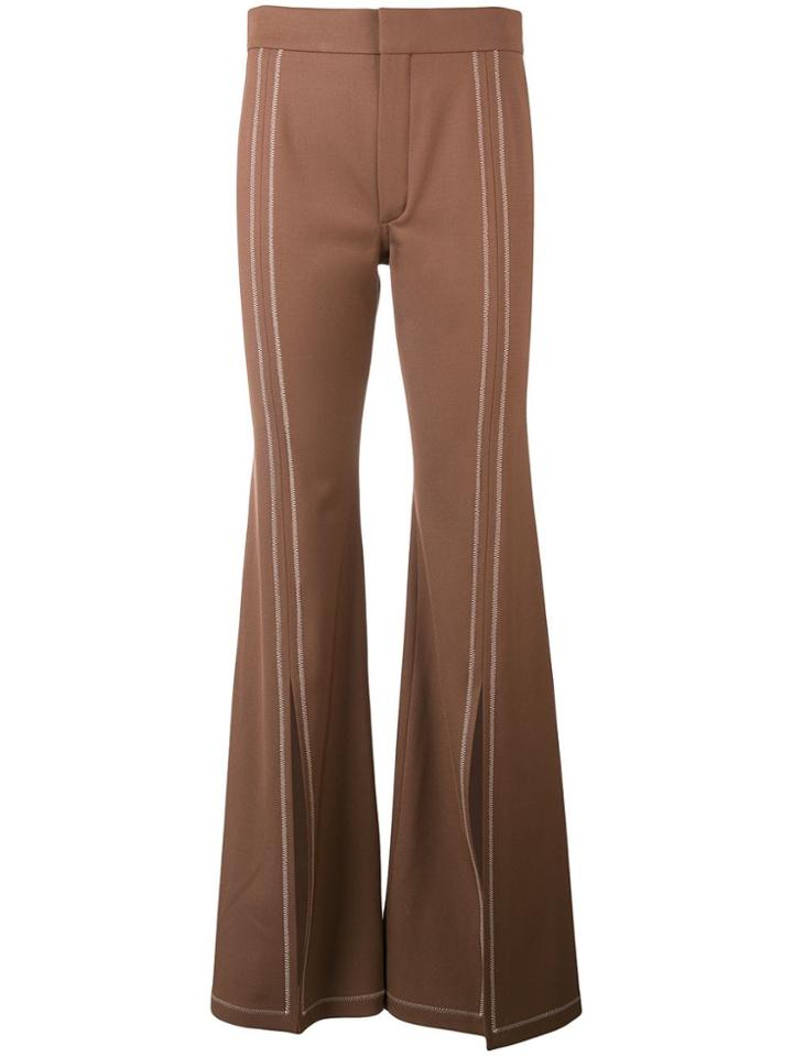 Chloé Front Slit Trousers - Brown
