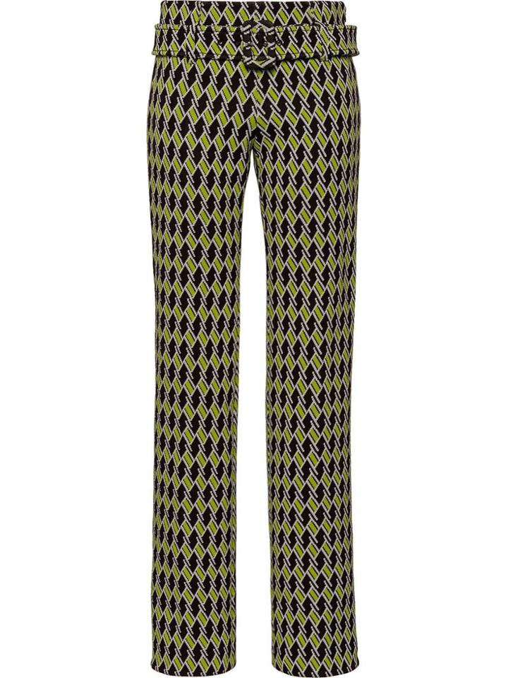 Prada Technical Jacquard Trousers - Brown