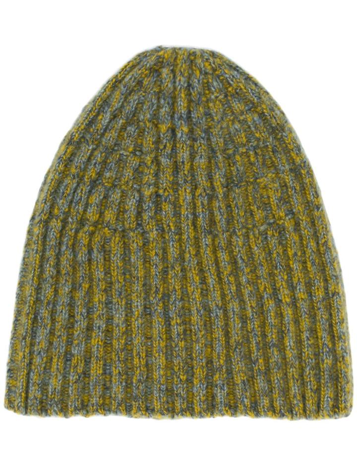 Federico Curradi Knitted Beanie Hat - Green