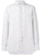 Brunello Cucinelli Striped Pointed Collar Shirt - White