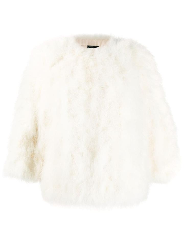Yves Salomon Feather Jacket - White