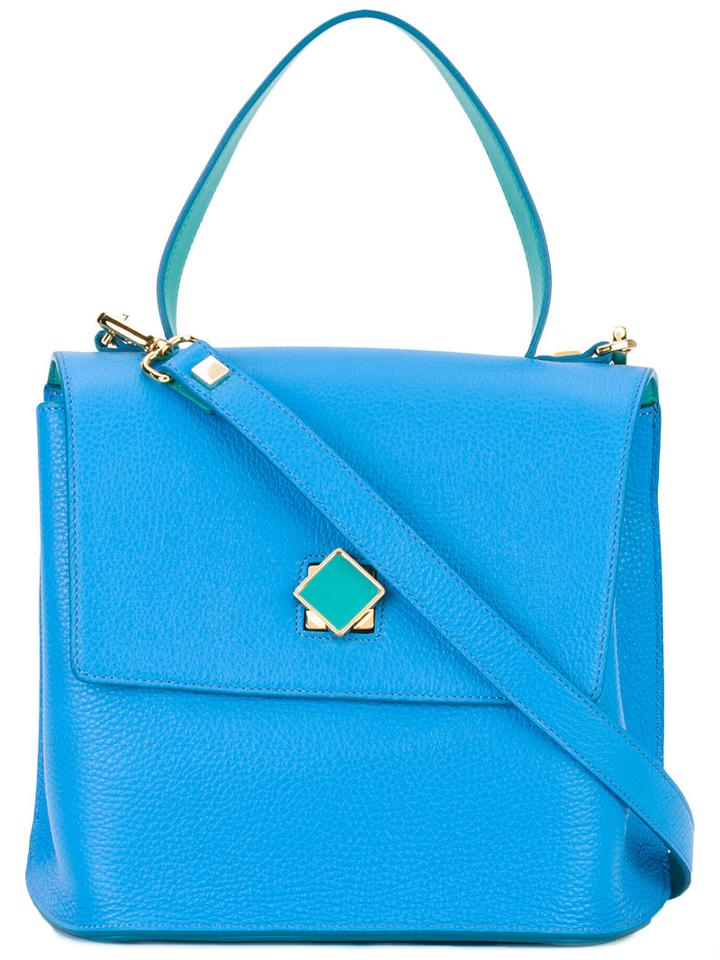 Giancarlo Petriglia - Classic Tote - Women - Calf Leather - One Size, Women's, Blue, Calf Leather