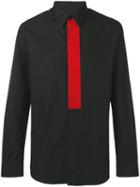 Givenchy - Front Coloured Panel Shirt - Men - Cotton - 40, Black, Cotton