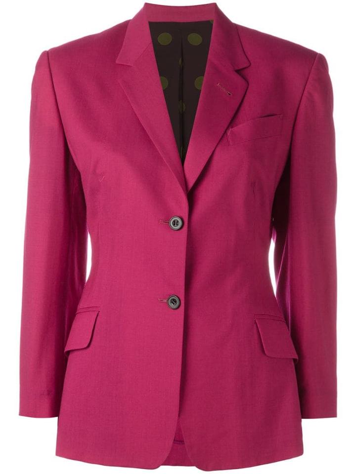 Jean Paul Gaultier Pre-owned Dot Print Lined Blazer - Pink