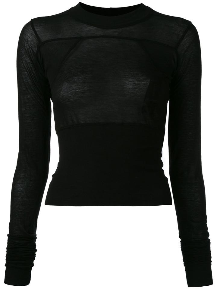 Rick Owens Drkshdw - Longsleeved T-shirt - Women - Cotton - M, Black, Cotton