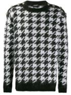 Balmain Houndstooth Print Sweater - Black